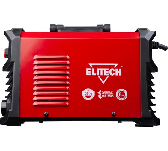 Сварочный инвертор Elitech ММА АИС 200 ЖК 204745