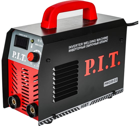 Сварочный аппарат P.I.T. IGBT 5.8кВт, 220А, ПВ-30, ММА 1.6-3.2мм, 190-250В, гор. старт PMI220-C2 1