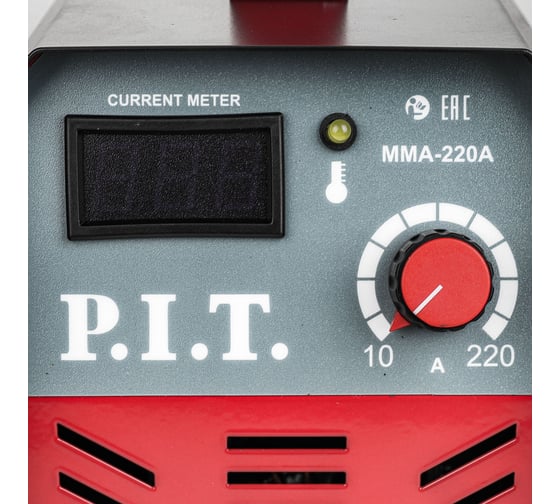 Сварочный аппарат P.I.T. IGBT 5.8кВт, 220А, ПВ-30, ММА 1.6-3.2мм, 190-250В, гор. старт PMI220-C2