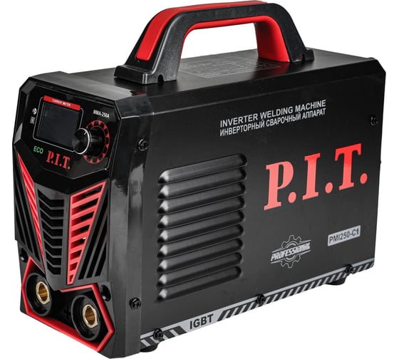 Сварочный аппарат P.I.T. IGBT 6.8кВт, 250А, ПВ-45, ММА 1.6-4.0мм,маска, краги, электроды PMI250-C1