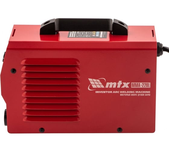 Аппарат инверторной дуговой сварки MTX MMA-220L, 220 А, ПВ60%, 1,6-5,0 мм 94385