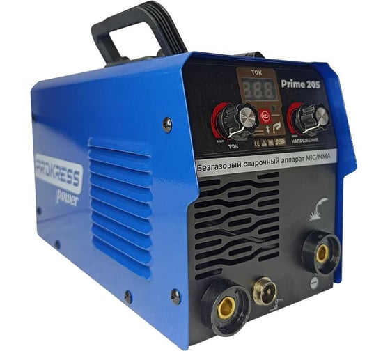 Полуавтомат PROKRESSPOWER PRIME 205 (MIG/MMA 20-200А,без газа,цифровой дисплей, съемная горелка) 00-00000053