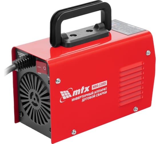 Инверторный аппарат дуговой сварки MTX MMA-220BS, 220 А, ПВ 60% 94399