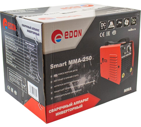 Инверторный сварочный аппарат EDON Smart MMA-250 27682