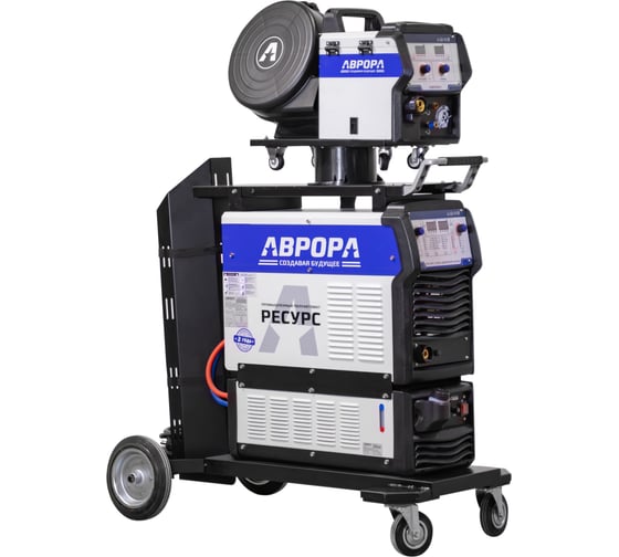 Аппарат АВРОРА РЕСУРС 3500 двойной пульс + подающий, тележка, водяное охл. + аттестат НАКС 2 шт. 39055 1