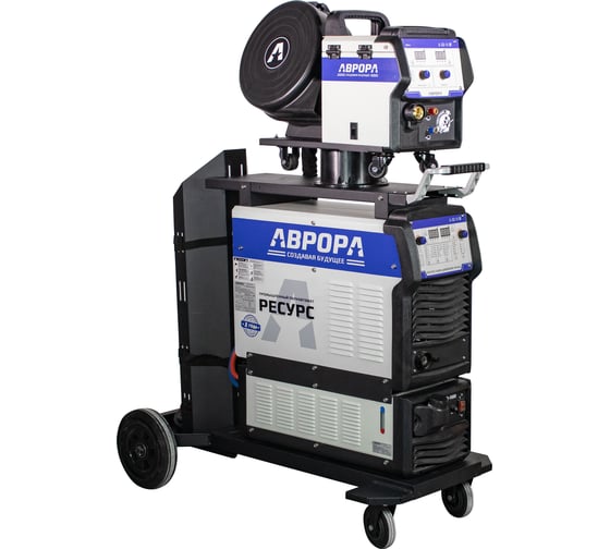 Аппарат АВРОРА РЕСУРС 5000 двойной пульс + подающий, тележка, водяное охл. + аттестат НАКС 2 шт. 39056 1