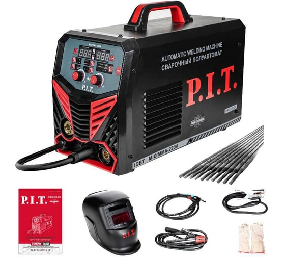 Сварочный полуавтомат P.I.T. PMIG220-С2 7.5кВт, 220А, ПВ-60, MMA 1,6-5,0мм, MIG 0,8-1,0мм PMIG220-C2 1