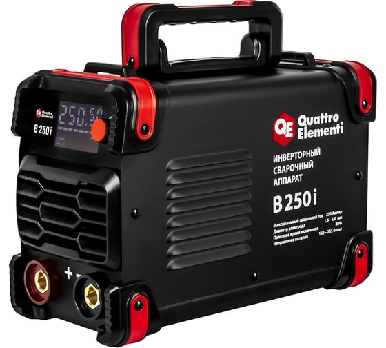 Аппарат электродной сварки QUATTRO ELEMENTI B 250i (250А, электроды до 5.0 мм, LED дисплей, TIG-Lift) 922-654 1