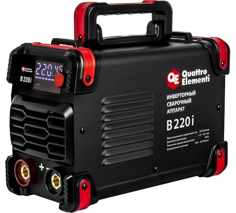 Аппарат электродной сварки QUATTRO ELEMENTI B 220i (220А, электроды до 5.0 мм, LED дисплей, TIG-Lift) 922-647