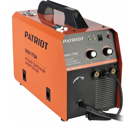 Сварочный инверторный полуавтомат PATRIOT WMA 175M MIG/MAG/MMA, полуавтоматическая сварка в среде 605302150