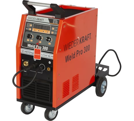 Сварочный инверторный аппарат WIEDERKRAFT 300A 380В MIG/MAG/MMA/Lift TIG горелка 24AK WELD Pro 300