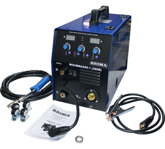 Сварочный полуавтомат инверторный Brima MIG/MMA 250-1 380В моноблок ЦБ-00000040 1