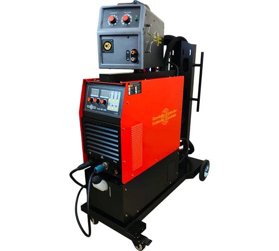 Сварочный полуавтомат CASTOLIN CastoMIG 500P в комплекте с блоком охлаждения горелки,тележкой, механизмом подачи проволоки с роликами под порошковую проволоку1.2/1.6К , и соединительным шланг-пакетом 5метров 72300009 1