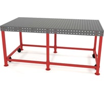 Сварочный стол Flamet 1450х2500 Expert 12 мм подстолье с перемычками и колесами КPBK-1450x2500-12