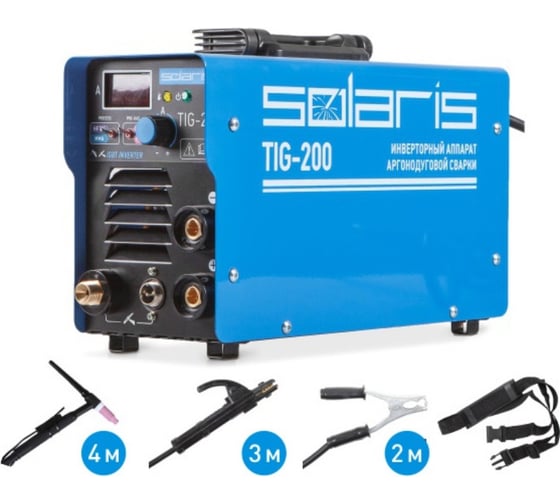 Инверторный аппарат аргонодуговой сварки + AK SOLARIS (TIG-MMA) TIG-200 1
