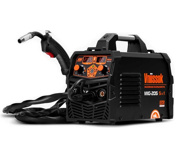 Сварочный полуавтомат Vniissok с газом/без газа MIG-205 5 в 1 V0205