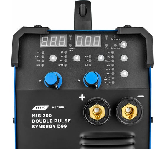 Аппарат полуавтоматической сварки ПТК МАСТЕР MIG 200 DOUBLE PULSE SYNERGY D99 00000037127