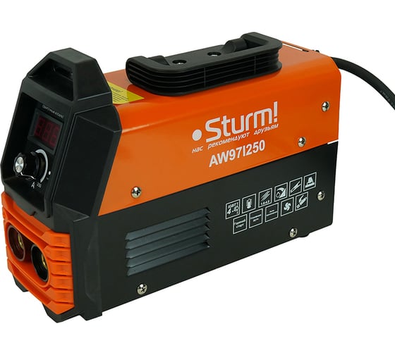 Сварочный инвертор Sturm 250А, ПВ 60%, 170-250В, HotStart/AntiStick/ArcForce AW97I250