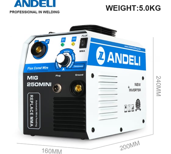 Сварочный аппарат ANDELI MIG-250MINI ADL20-213