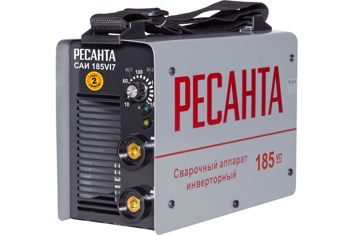 Сварочный аппарат инверторный Ресанта САИ 185VI7 900/65/105 - доступная  цена, описания и характеристики, отзывы, фото