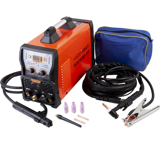 Сварочный инвертор аргонодуговой сварки WIEDERKRAFT AC DC PULSED TIG  WDK WSME-200