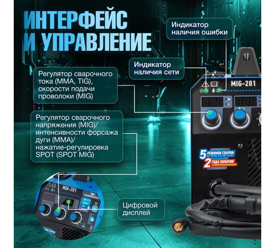 Сварочный полуавтомат SOLARIS MIG-201