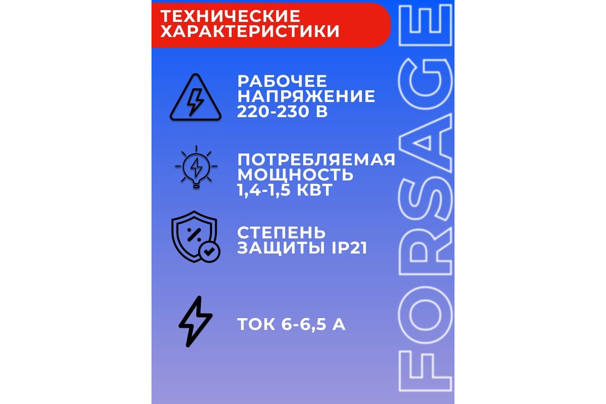 Индукционный нагреватель Forsage в наборе с аксессуарами, в кейсе  F-IH1500W(50490)