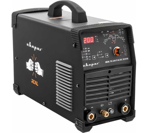 Сварочный инвертор Сварог TIG 200 P AC/DC REAL E201B Black маска+педаль+перчатки 99292