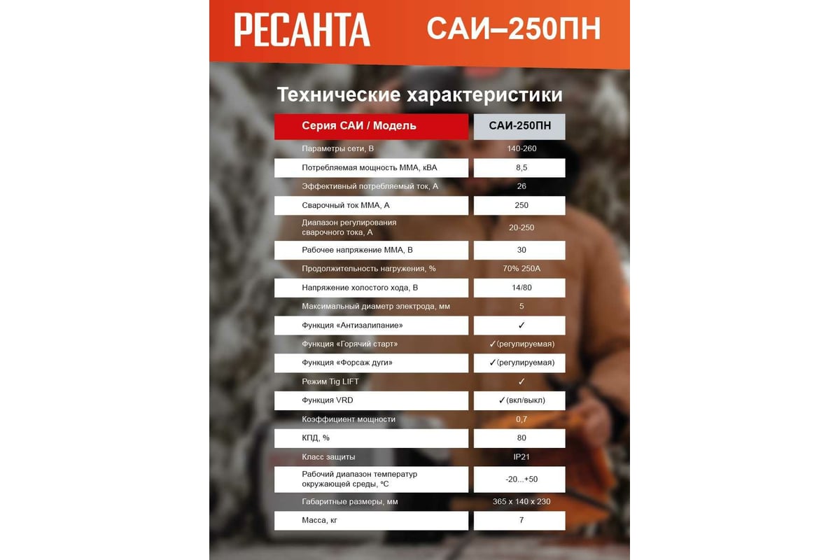 Ресанта саи 250 пн схема