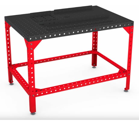 Сварочный большой стол с оснасткой FLAMES столешница краска RAL 9005 1527.104