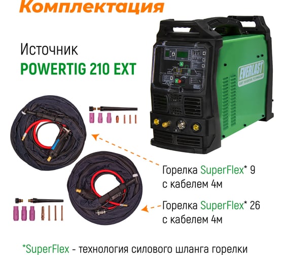 Установка аргонодуговой сварки EVERLAST powertig 210 ext3EV210P