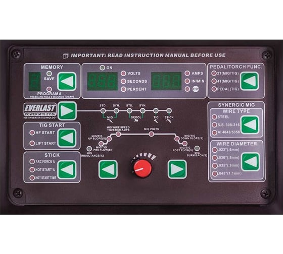 Инвертор EVERLAST powermts 211si multi process: mig/tig/stick 2EV211MTS