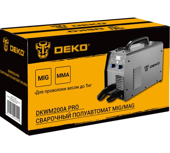 Сварочный полуавтомат DEKO DKWM200A PRO MIG/MAG 200A 051-4686