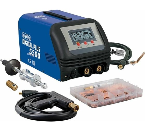 Аппарат точечной сварки BLUE WELD DIGITAL PLUS 5500 400 В, 3 кВт 828315 с набором аксессуаров 802832