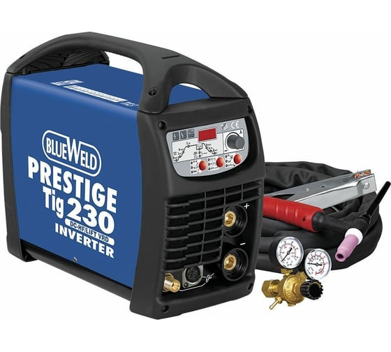 Инвертор BLUE WELD PRESTIGE TIG 230 DC HF/Lift - 220V-220A-D=4.0 mm NEW панель управления 815895 + аксессуары 802788