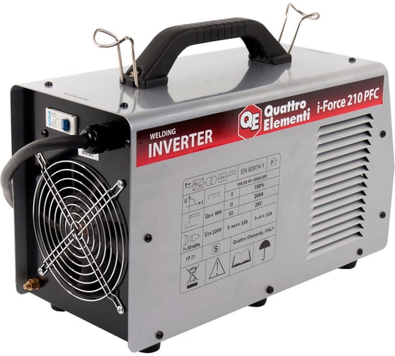 Инверторный аппарат электродной сварки QUATTRO ELEMENTI i-FORCE 210 PFC 771-626