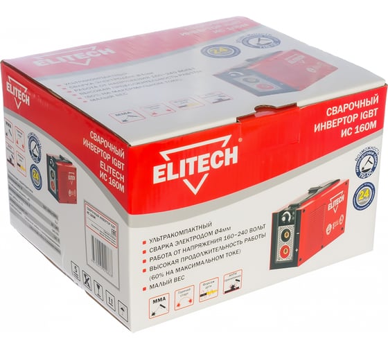 Сварочный инвертор ММА Elitech ИС 160М