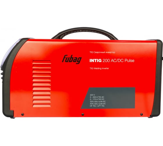 Сварочный инвертор с горелкой и газовым шлангом FUBAG INTIG 200 AC/DC PULSE 68 441.1
