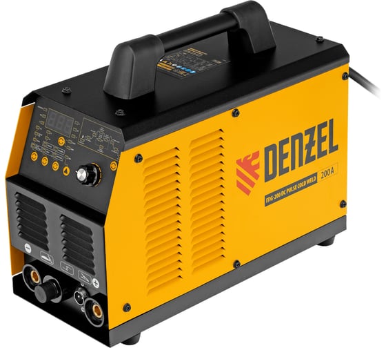 Инверторный аппарат аргонодуговой сварки Denzel itig-200 dс pulse cold weld, 200 А 94329