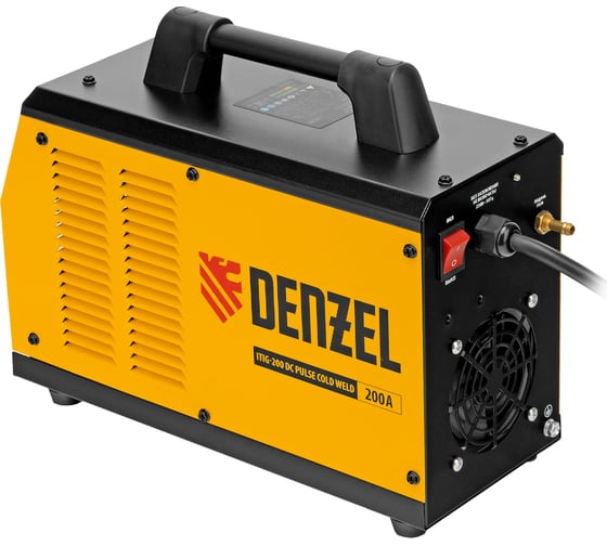 Инверторный аппарат аргонодуговой сварки Denzel itig-200 dс pulse cold weld, 200 А 94329