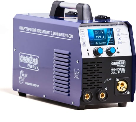 Сварочный инвертор GROVERS MIG-200 LCD DUAL PULSE ENERGY EV02939