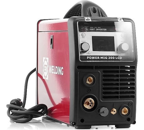 Аппарат для полуавтоматической сварки ET Welding POWER MIG 200 LCD многофункциональный с синергетическим управлением 509787 100509787