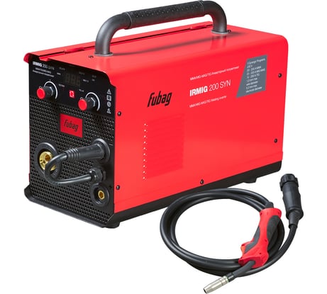 Сварочный инвертор полуавтомат FUBAG IRMIG 200 SYN с горелкой 250А 41384