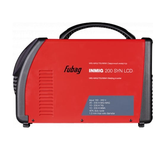 Сварочный полуавтомат инвертор FUBAG INMIG 200 SYN LCD 38430 с горелой FB 250 3 м 38443 38430.2