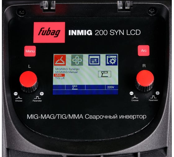 Сварочный полуавтомат инвертор FUBAG INMIG 200 SYN LCD 38430 с горелой FB 250 3 м 38443 38430.2