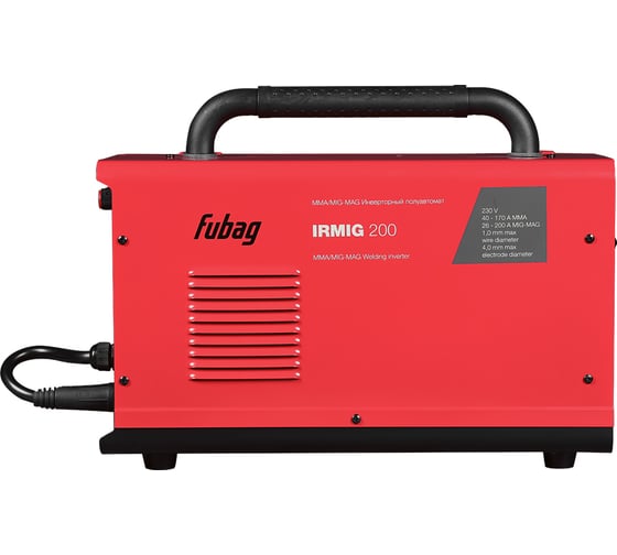 Сварочный полуавтомат инвертор FUBAG IRMIG 200 с горелкой 250 А 41391