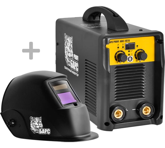 Сварочный инвертор БАРС Profi ARC-197 D + маска МС 107, 220 В СВ000016411