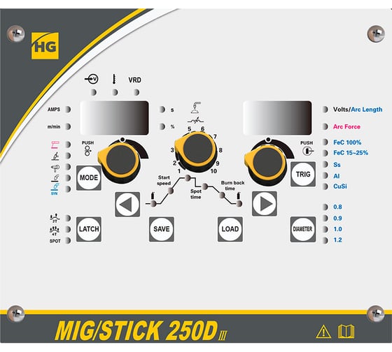 Сварочный полуавтомат Hugong MIG/STICK 250D III без горелки 040716