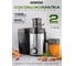 Соковыжималка Centek Black (черный/сталь), 600 Вт, 2 скорости, стакан 600 мл, горловина 65 мм CT-1209 2