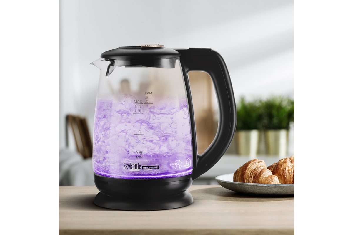 Чайник Redmond SkyKettle черный RK-G233S - выгодная цена, отзывы,  характеристики, фото - купить в Москве и РФ